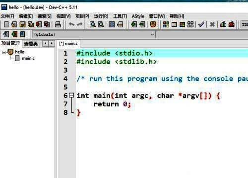 C或C++程序模板界面图片