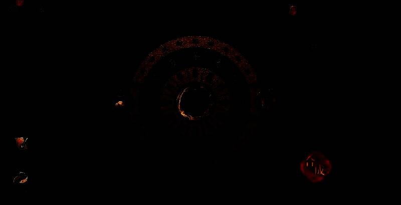 合成篮子和绸带与酒壶画面