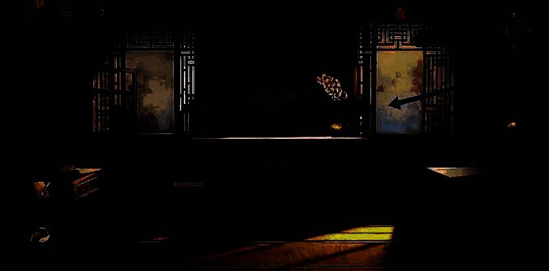 扔出铜锁钥匙和酒壶画面