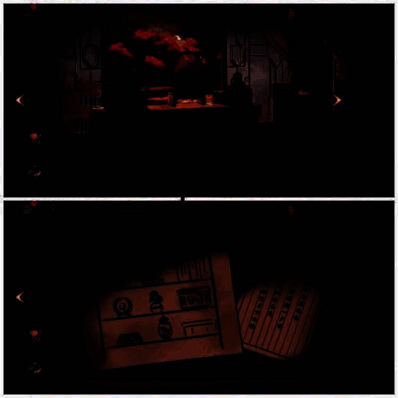 打开梳妆台抽屉查看信件和纸张触发剧情画面