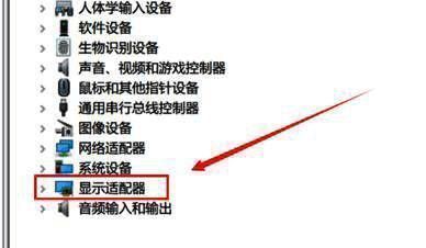 进入设备管理器点击显示适配器操作界面图
