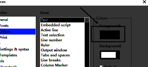 EditPlus软件设置文本颜色界面示意图