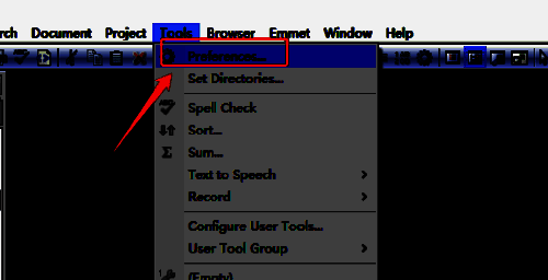 点击Preferences选项的界面图片