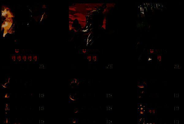 标准三仙盾阵容角色站位图，三人呈三角阵型，背景为古代战场