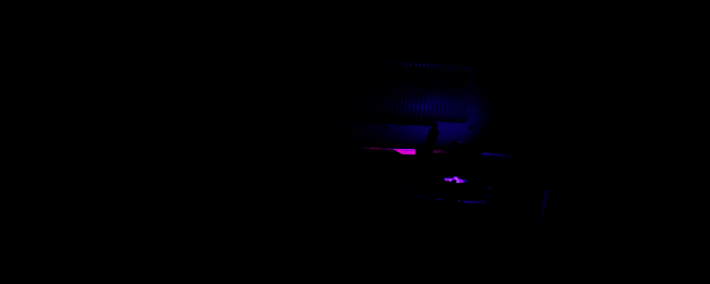 游戏中角色站在地牢深处，周围布满残骸和发光的道具