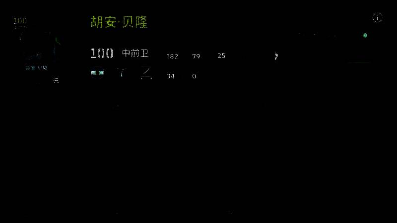 球员数据面板展示贝隆的增能属性变化与技能详情