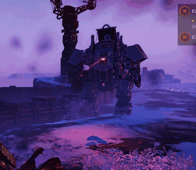 游戏中角色正在瞄准巨型者手臂进行射击，画面紧张激烈，弹道轨迹清晰可见