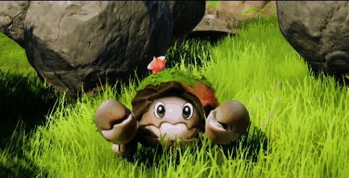 玩家成功收服花芽蟹后的庆祝画面