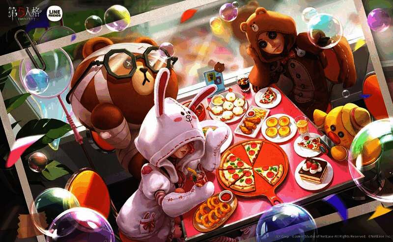 布朗熊和可妮兔的联动时装展示，风格可爱精致