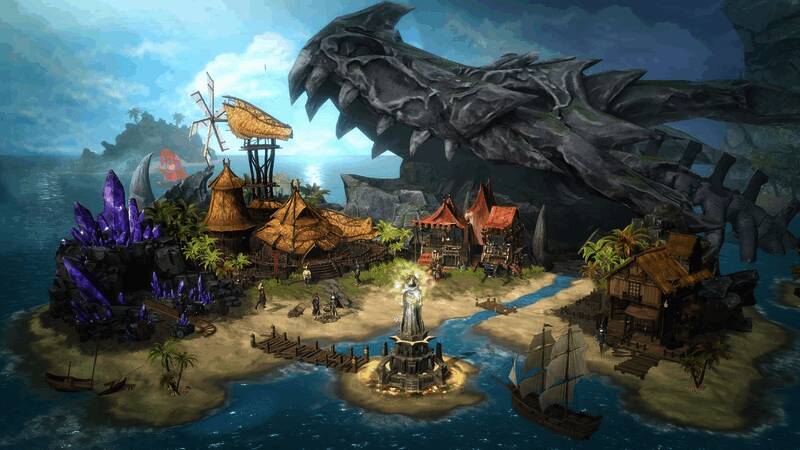 海岛经营模式界面截图，显示玩家正在管理资源点、安排英雄任务与规划建设路线