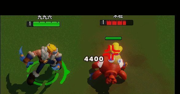 角色使用道具进行激烈对抗的动态画面，特效丰富