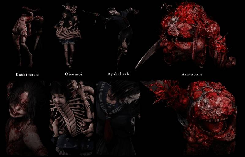 Ayakakashi形象展示，一个由稻草制成的学童造型怪物