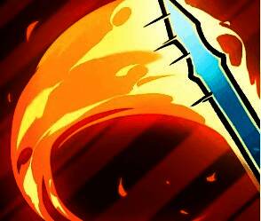 技能‘炽焰’效果演示，克劳乌挥动魔剑释放火焰冲击