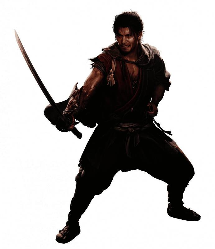 两名角色在夜晚的京都街头展开激战，剑光四射，气氛紧张