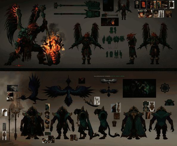 游戏角色形象展示，细腻刻画西方魔幻风格人物特征