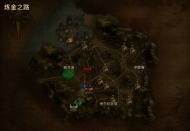 炼金之路上的轨道桥场景，显示可疑敌人位于高架桥上