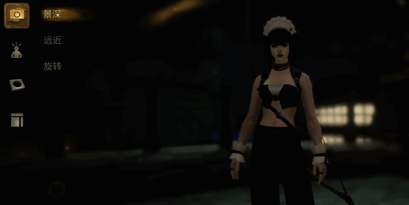 拍照界面右侧功能选项展示，突出九宫格辅助线与阴影调节功能