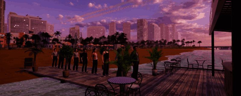 海滩酒吧模拟器游戏封面图，画面呈现阳光沙滩与海边酒吧场景