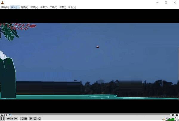 Windows资源管理器中打开本地视频文件的画面，旁边标注播放状态信息