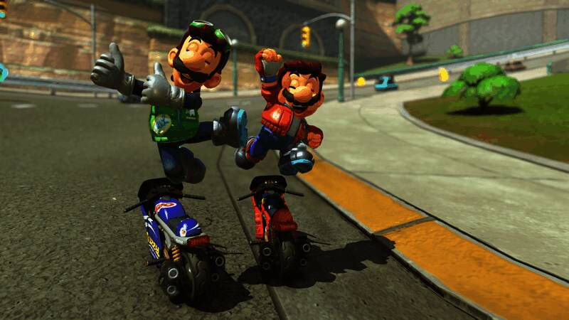 《马里奥赛车：世界》游戏封面展示，色彩鲜艳的角色与赛道设计尽显活力