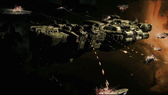 亚达伯拉重型防空驱逐舰战斗画面，防空弹幕覆盖全场