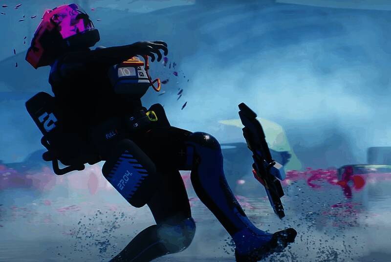 索尼CEO赫尔曼·胡尔斯特在投资者会议中发言，背景为《马拉松》游戏画面