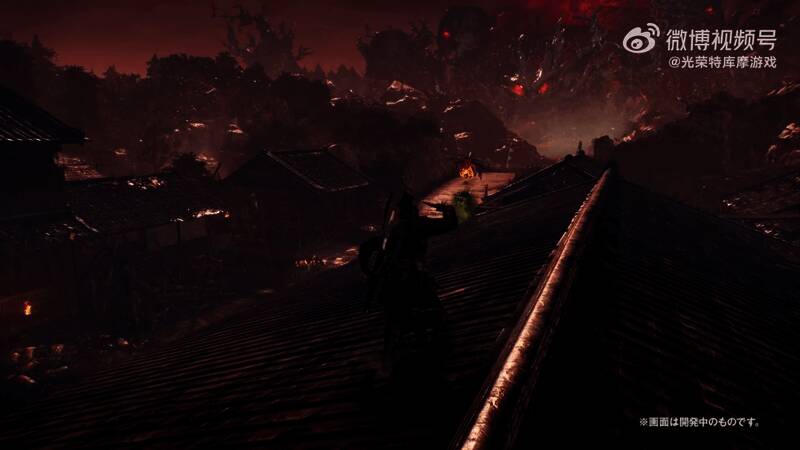 忍者风格战斗画面，角色在空中施展忍术，敌人被击飞