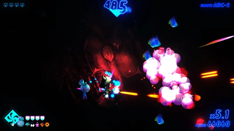 Gabe-chan陪伴Rem一同作战的场景，背景为诡异梦境世界