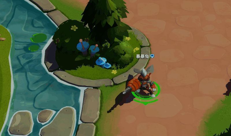 主城建筑特写，石头墙面与蘑菇屋顶形成视觉反差，展现出独特的艺术风格