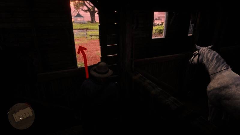 角色站在悬崖边缘俯瞰远方，手中握紧缰绳准备出发