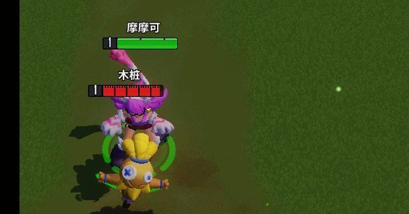 摩摩可释放大招穿梭于敌人之间并造成爆炸性伤害的动态画面