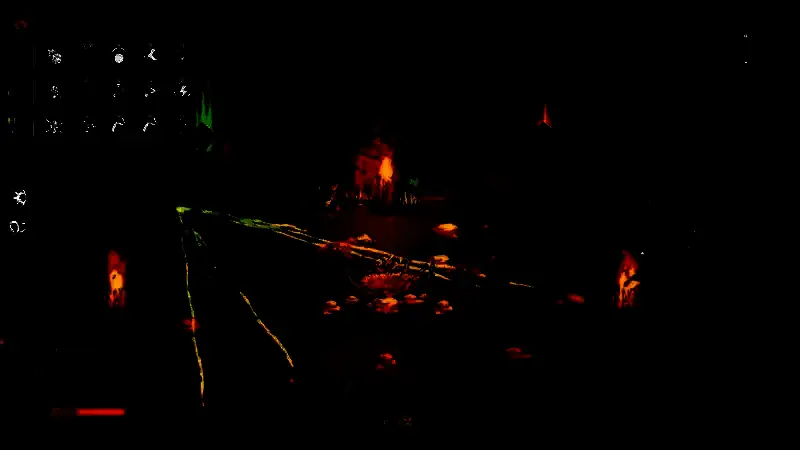 种子房内部场景，整齐排列着各类种子袋