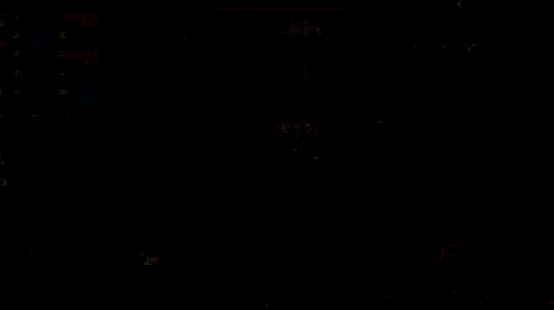 欧阳锋施展蛤蟆神功跃起，空中出现多只巨蛙准备坠落攻击