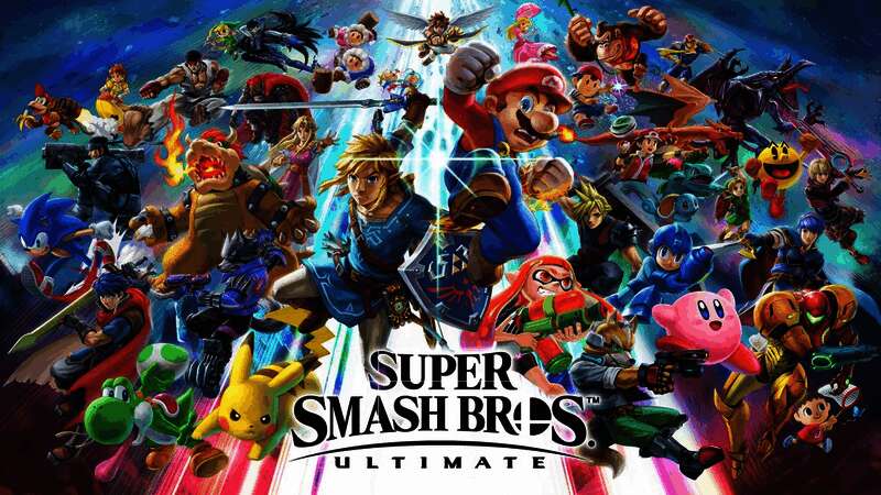 《星之卡比》与《任天堂明星大乱斗》系列封面展示墙，排列整齐且富有视觉冲击力