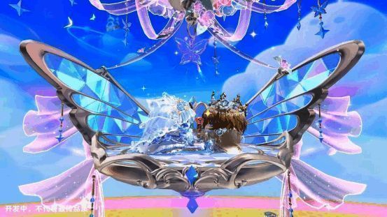 花誓技能动作演示，角色单膝跪地献上戒指，气氛温馨感人