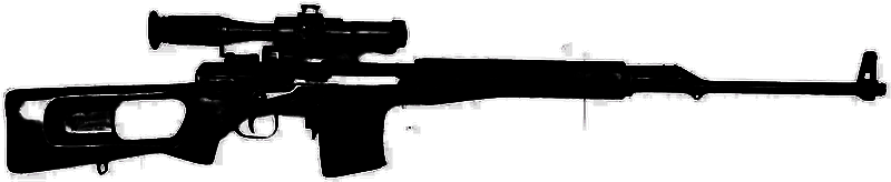 SVDS狙击步枪折叠状态展示，配有刺刀