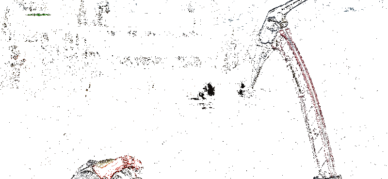 冬日冰镐检视动作风格独特，雪地质感明显