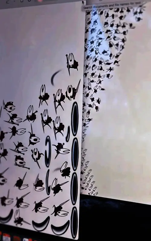 另一幅关于场景构建的设计稿，展示了游戏中奇幻世界的建筑风格和氛围