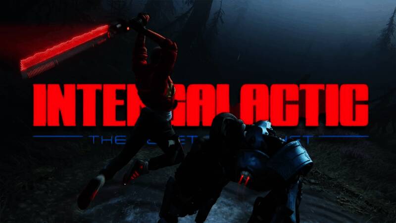 游戏场景展示玩家在复杂地形中滑翔探索的画面，远处可见科技遗迹与奇异植被交错