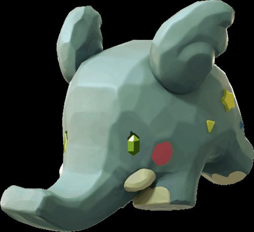 《蛋仔派对》艾比滑梯象的详细立绘，外形可爱且带有滑梯特征