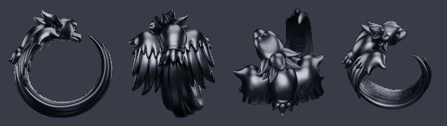 亚军银色戒指，简约设计中透露出冷冽金属质感与神秘气息