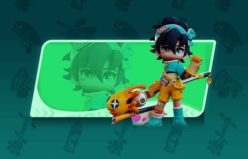 游戏内多人对战画面，角色技能特效绚丽夺目