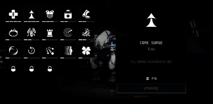 机甲升级树状图展示多种强化选项