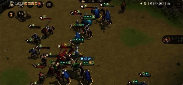 战斗后期画面，吕布已被击败，剩余敌人正在被清理