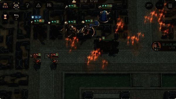 游戏实况画面展示曹操部队与吕布骑兵激烈交锋，战场硝烟弥漫