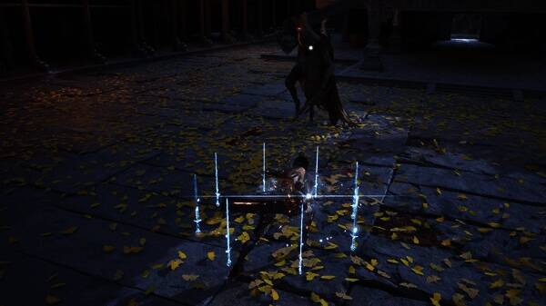 BOSS战画面，巨型妖魔现身，场面震撼