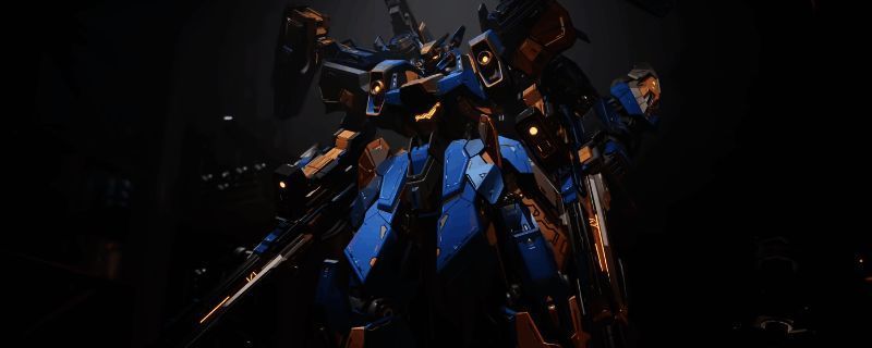 地狱火机甲战斗场景，全身装甲厚重，肩部搭载大型武器系统，周围弹道轨迹密集