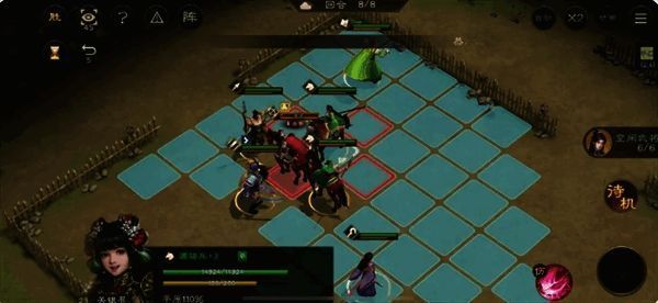 徐晃之影战斗画面，夏侯渊正在引爆火药桶，周围火焰效果炸裂