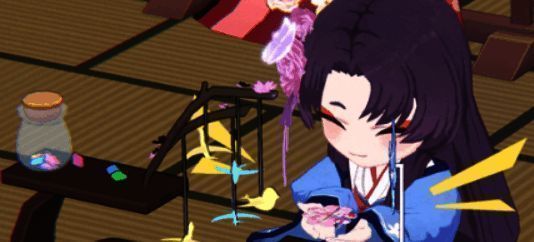 战斗场景展示勘解由小路紫使用辅助技能，队友头顶显示能量转化特效