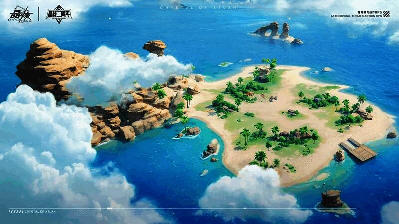 家园系统预览图，展示玩家自定义岛屿的设计布局与互动元素